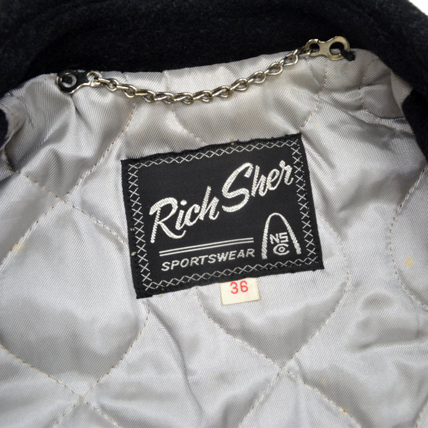 50's Rich Sher Single-Breasted Gangster Coat, Black!!... 36