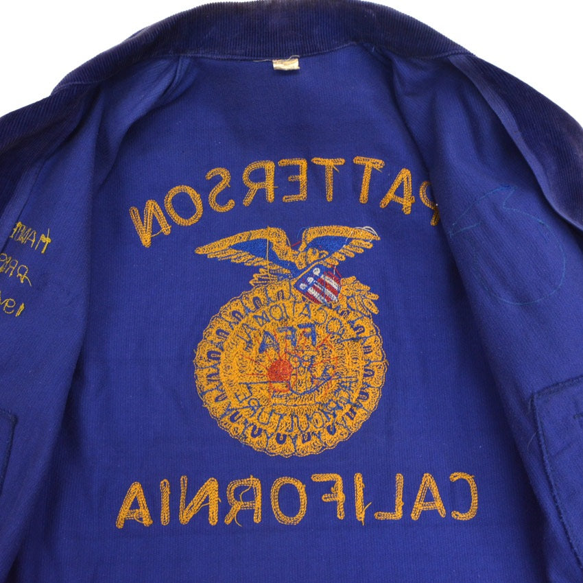 40's FFA embroidery button front jacket, rare... 42