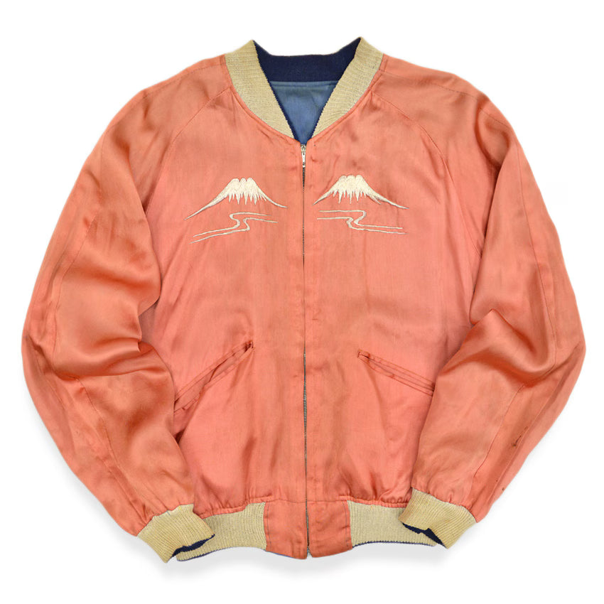 ~1950s JAPAN SOUVENIR JACKET Sukajan (Japanese souvenir jacket) with tiger face and CFS zipper...