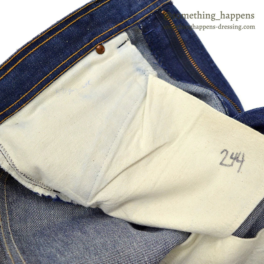 1960's SEARS ROEBUCKS DENIM PANTS SELVAGE MINT... W34/L29