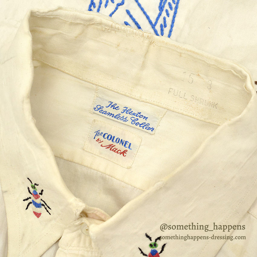 1940's~ THE COLONEL BY MACK MILITARY COOTIE EMBROIDERY SHIRT ... 15