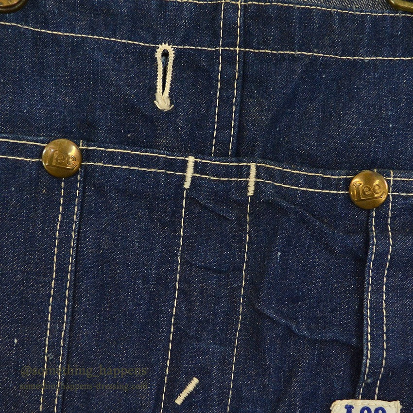 1950's Lee 91-SB DENIM OVERALL DARK ... W37/L30
