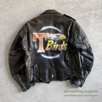 1980's SCHOTT 125 DOUBLE RIDERS JACKET BACK PAINT... 40