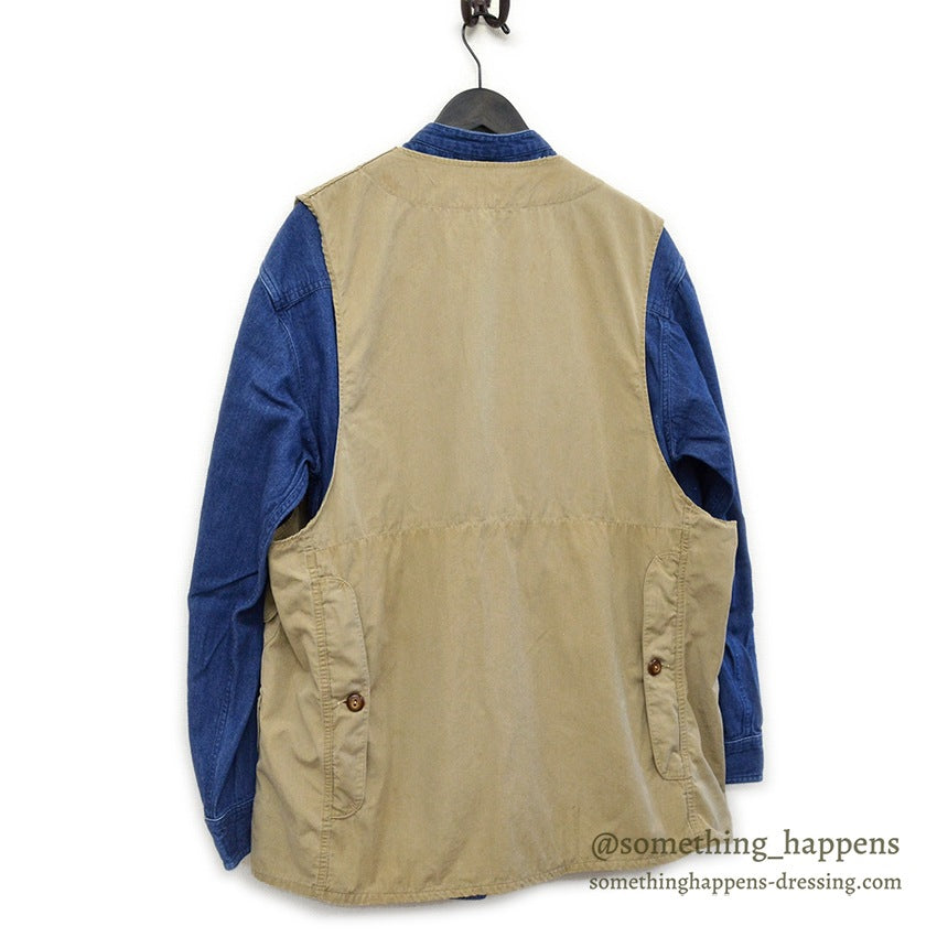 1950's LLBEAN COTTON POPLIN HUNTING VEST BIG SIZE...