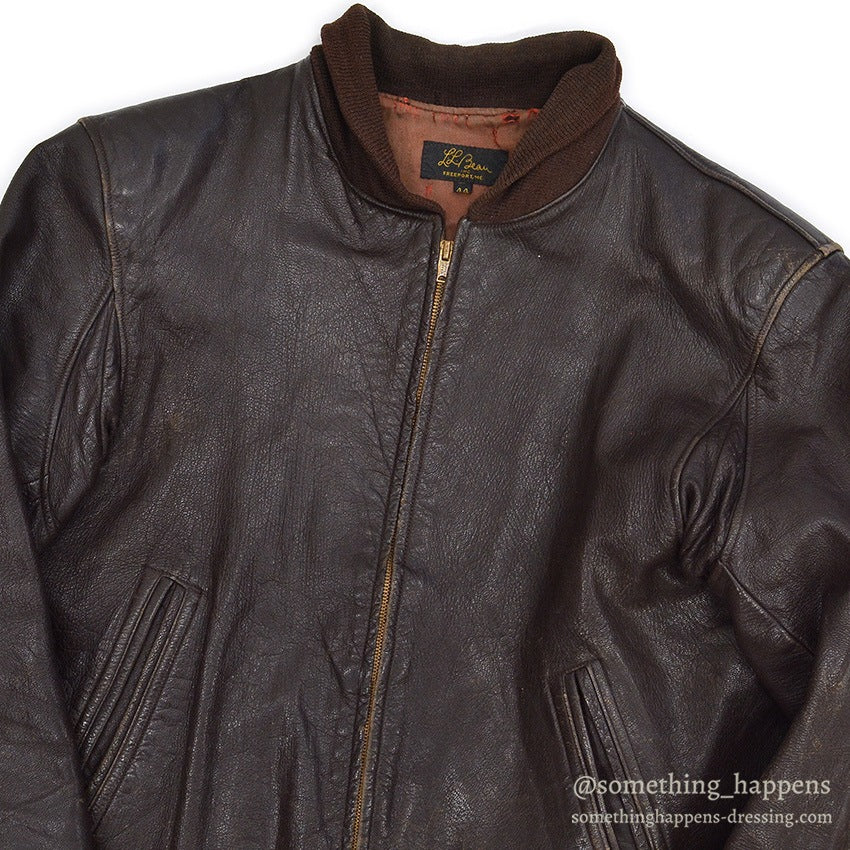 1950's~ LLBEAN GOAT SKIN LEATHER JACKET ... 44