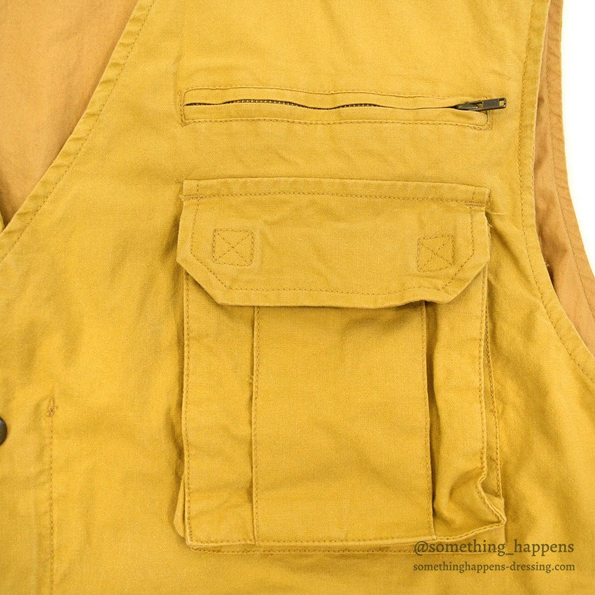 1980's BANANA REPUBLIC PHOTO JOURNALIST VEST MUSTARD ... L
