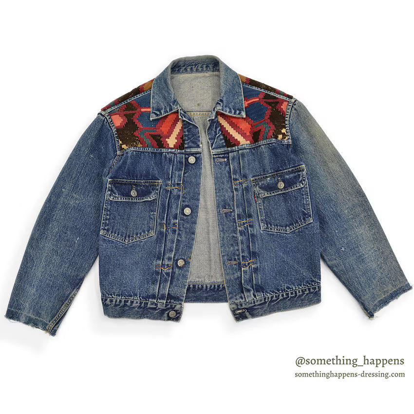 1950's LEVI'S 507XX TYPE2 DENIM JACKET WITH OLD RUG ...