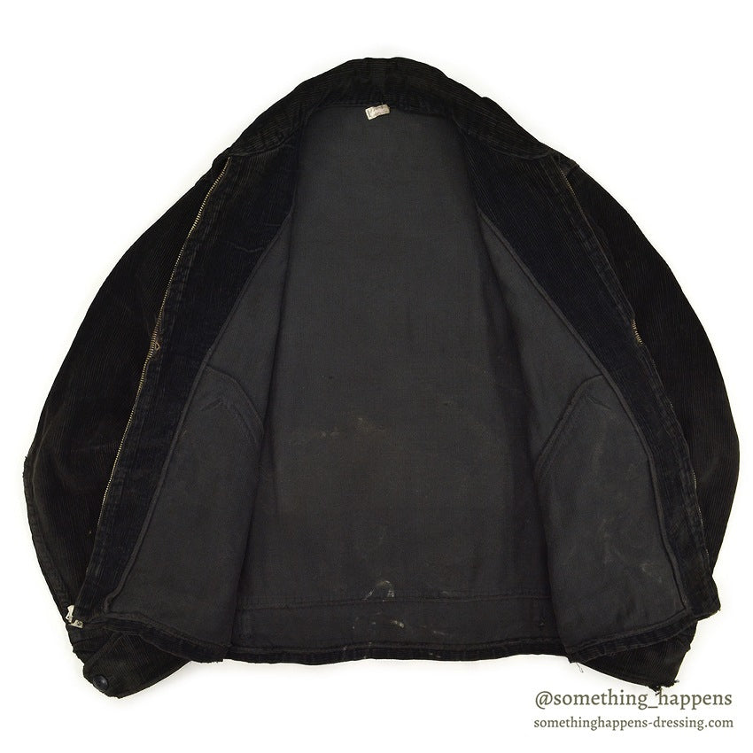 1930's UNKNOWN BLACK CORDUROY SPORT JACKET RARE...
