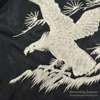 1950's JAPAN SOUVENIR JACKET スカジャン ALL BLACK TTSジッパー ...