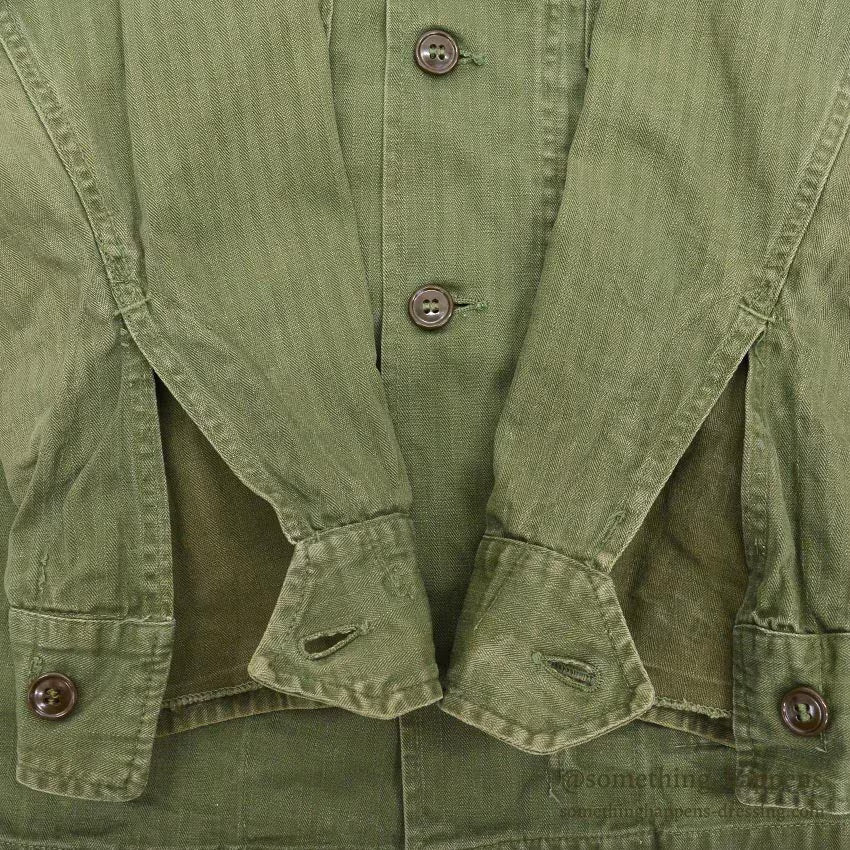 1940's BRITISH ARMY WW2 WAR AID HBT JACKET / US MADE...