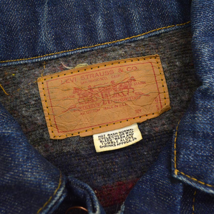 60s Levi's 70505-0317 BIG-E Dark Navy Blanket... Size 38