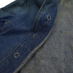 1940s US Navy Shawl Collar Denim Jacket, Dark Navy, Multiple Stencils...