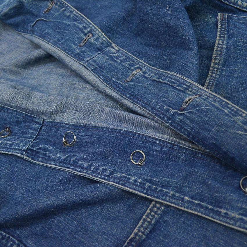 1940s US Navy Shawl Collar Denim Jacket...