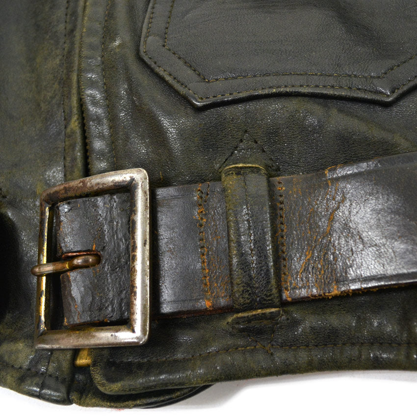50's Genuine Horsehide FRONT QUARTERS Horsehide Double Riders Jacket... 40
