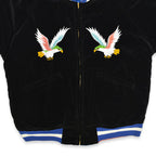 1950s Deadstock JAPAN SOUVENIR JACKET (Sukajan) - Black Velvet with YKK Zipper...