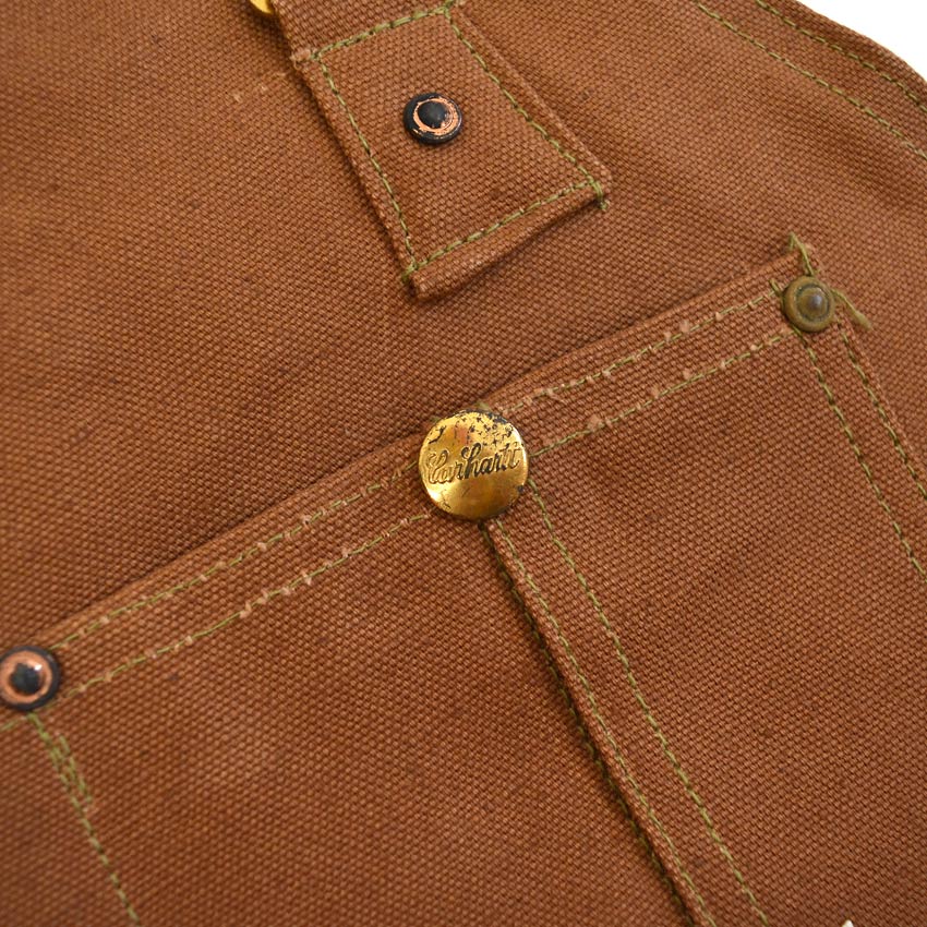 1950's DEADSTOCK CARHARTT BROWN DUCK DOUBLE KNEE OVERALL... W42 L32