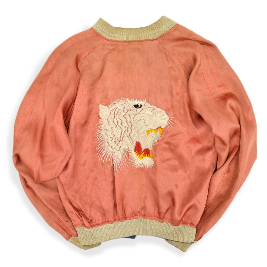 〜1950's JAPAN SOUVENIR JACKET スカジャン 顔虎 CFSジッパー ...