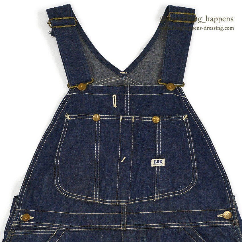 1950's Lee 91-SB DENIM OVERALL DARK ... W37/L30