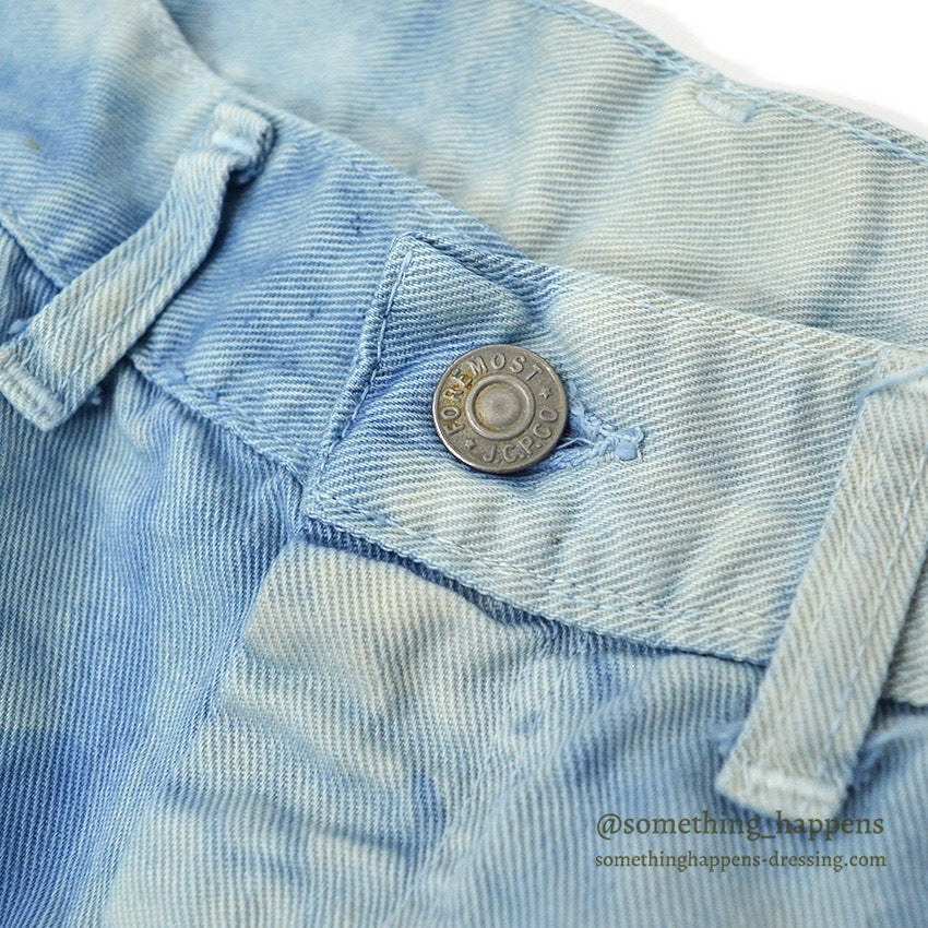 1960's JCPCO FOREMOST CLOUDY DYED COTTON TWILL PANTS... W33/L28