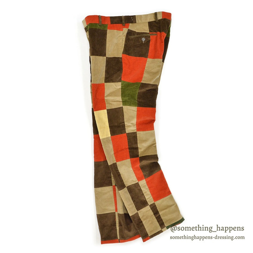 1980's J.McLAUGHLIN PATCHWORK CORDUROY PANTS... W36