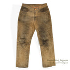 1970's~ SCULLY BROWN LEATHER PANTS...W33/L29