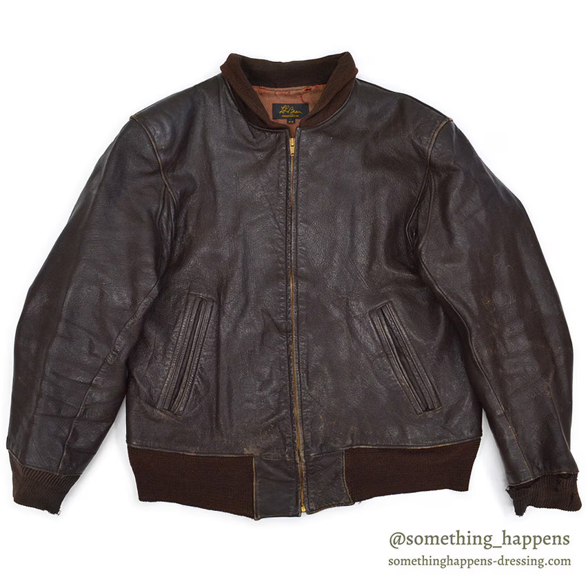 1950's~ LLBEAN GOAT SKIN LEATHER JACKET ... 44