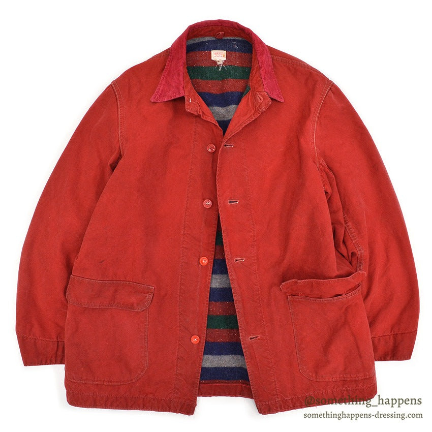 1950's~ HERCULES TWO-POCKET RED COVERALL BLANKET...