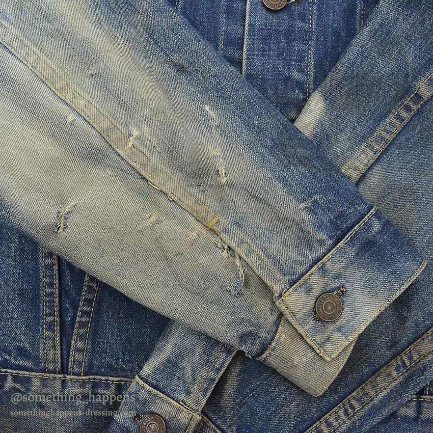 1960's LEVI'S 557XX DENIM JACKET / SUN FADED ... 44