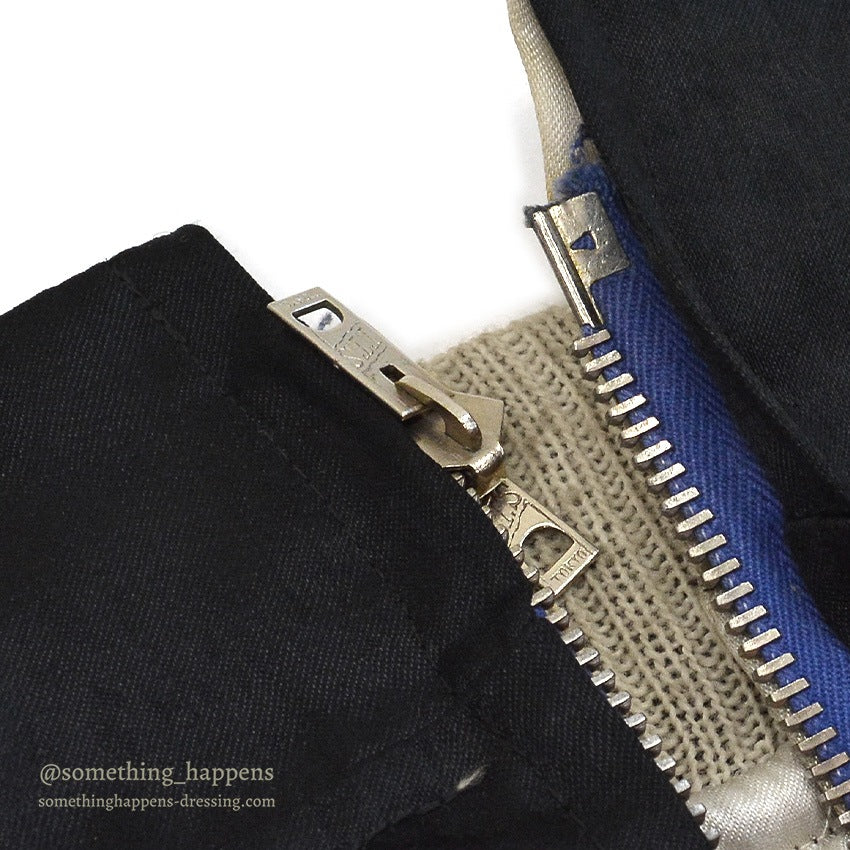 1950's JAPAN SOUVENIR JACKET スカジャン ALL BLACK TTSジッパー ...