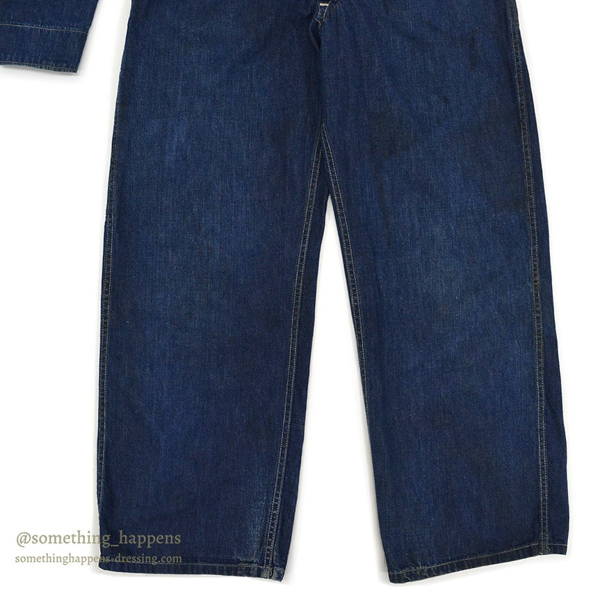 1940's UNKNOWN DENIM COVERALLS / DARK ...