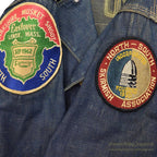 1950's LOTS OF PATCHES DENIM COVERALL...