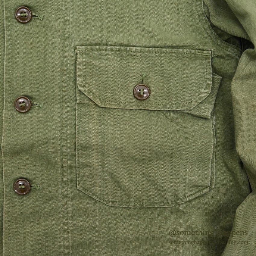1940's BRITISH ARMY WW2 WAR AID HBT JACKET / US MADE...