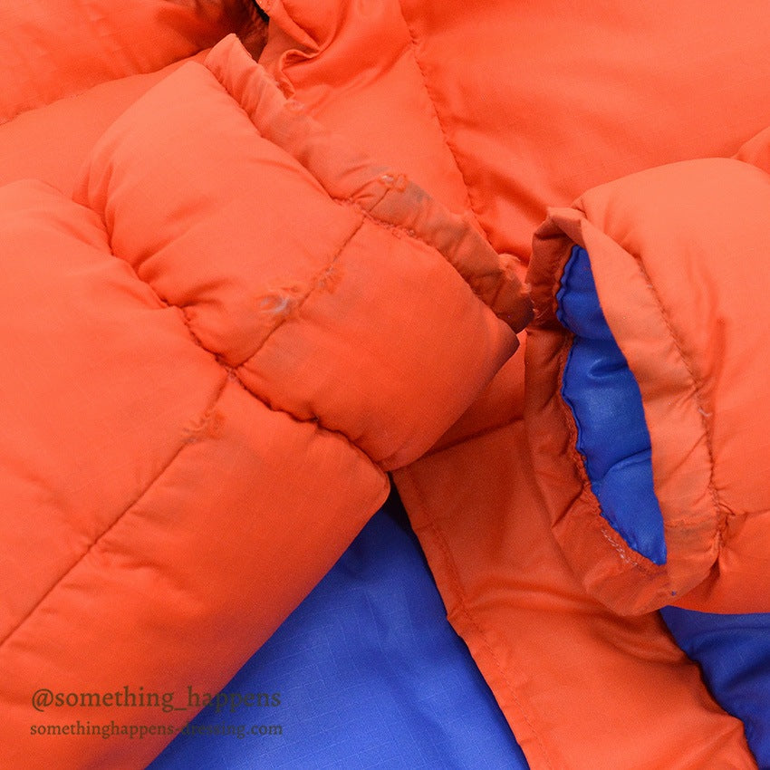 1970's MARMOT MOUNTAIN WORKS DOWN JACKET / TWO-TONE... M