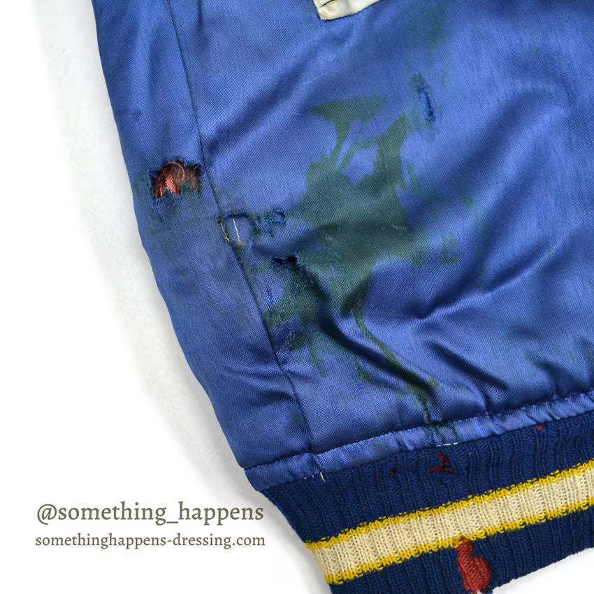 1950's JAPAN SOUVENIR JACKET 45TH TAC RECON SQD THE POLKA DOTS Sukajan... AS IS