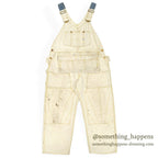 1950s Lee off-white double knee and apron overalls... W39/L28