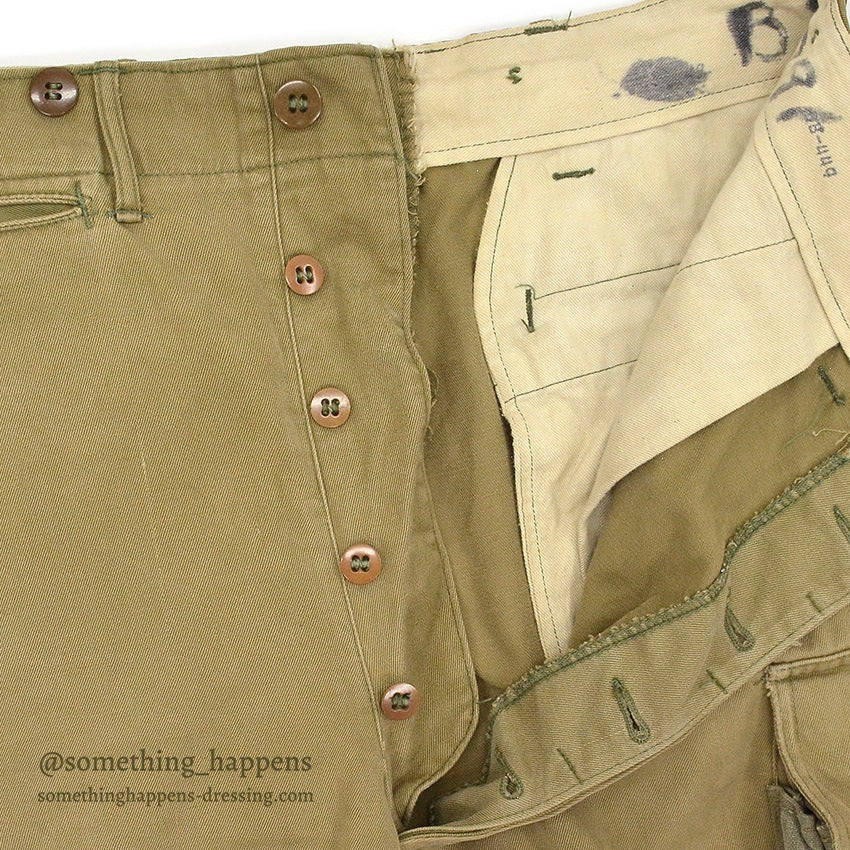 1940's USARMY WW2 M-1942 AIR BORNE JUMP TROUSERS D-DAY MODIFIED... W32/L31
