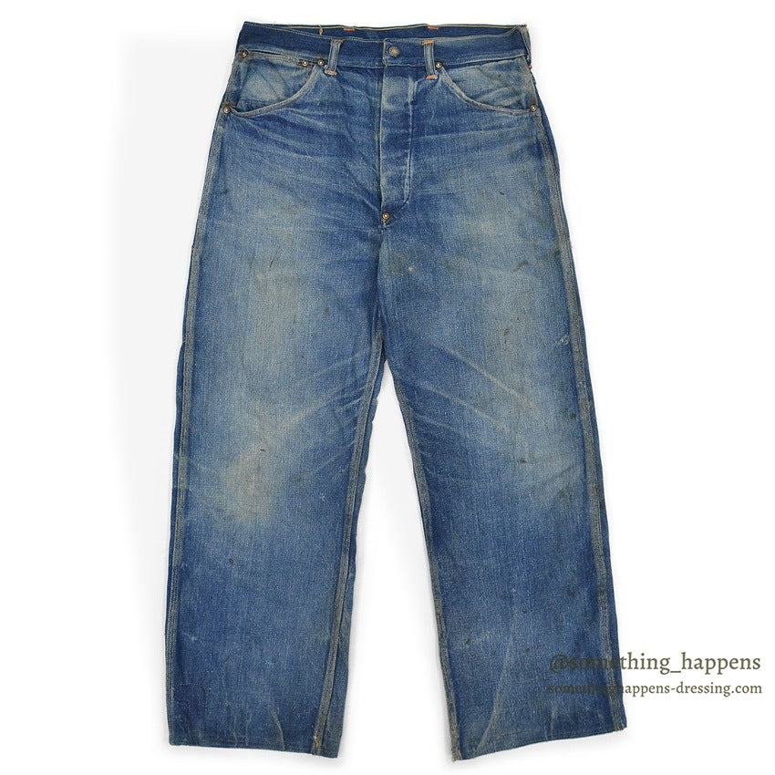 1930's~ UNKNOWN BUCKLE BUCK DENIM PANTS ... W32/L28