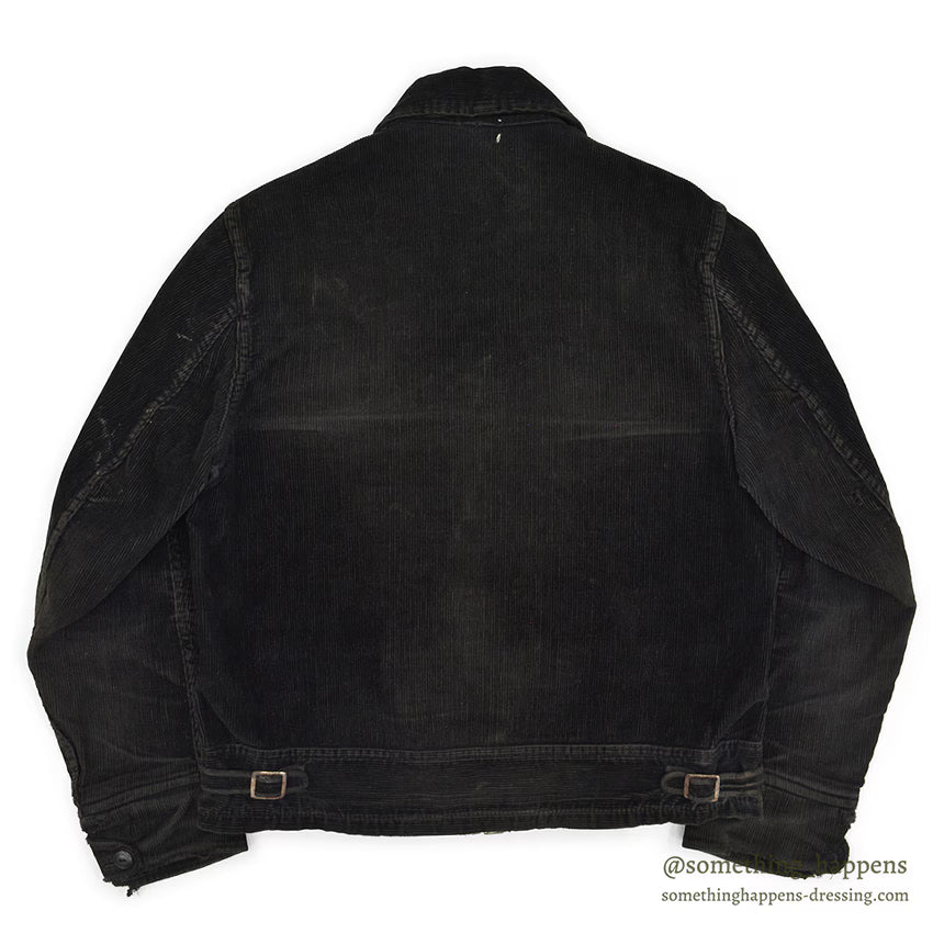 1930's UNKNOWN BLACK CORDUROY SPORT JACKET RARE...