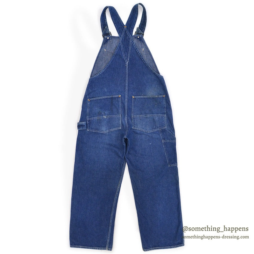 1940's CAN'T BUST'EM WW2 DENIM OVERALL / UNUSUAL DETAIL ... W36/L29