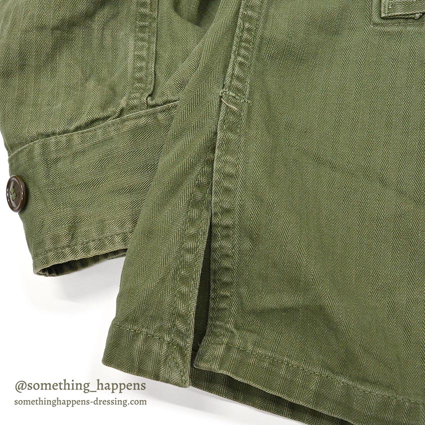 1940's BRITISH ARMY WW2 WAR AID HBT JACKET / US MADE...