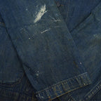 1940s US Navy Shawl Collar Denim Jacket, Dark Navy, Multiple Stencils...