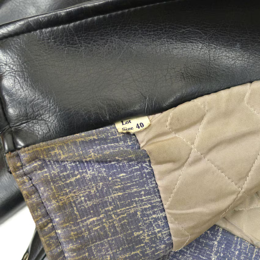 50's Vinyl Leather Two Star Double riders Jacket... 40