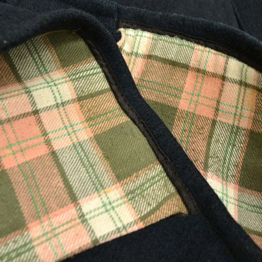 ~40's Julmor Black Wool Double Breasted Coat...