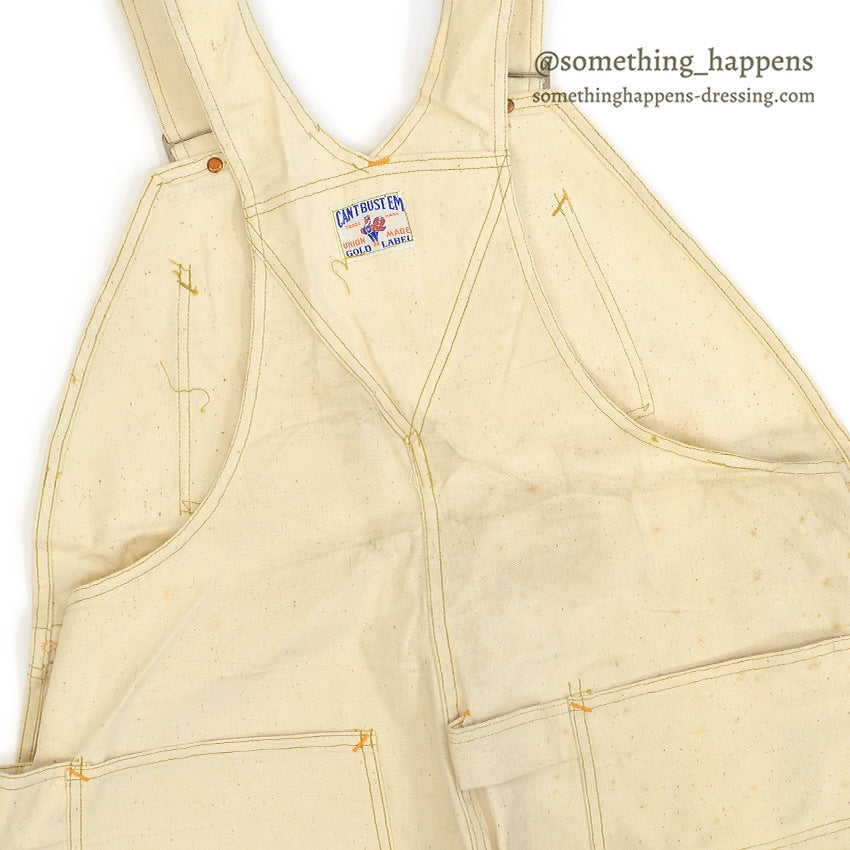 1940's~ DEADSTOCK CAN'T BUST'EM DOUBLE KNEE OVERALL ... W42/L30