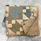 ANTIQUE CALICO PATCHWORK QUILT... 193cm/176cm