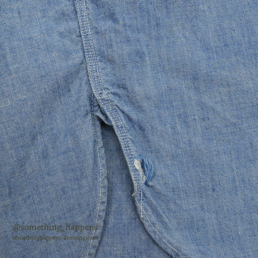1950's SUPER PIONEER EMBROIDERY ALL COTTON CHAMBRAY SHIRT ... 16