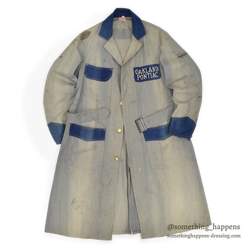 1930's HEAD LIGHT PONTIAC INDIGO TWO-TONE SERVICE COAT CHANGE BUTTON ... 38