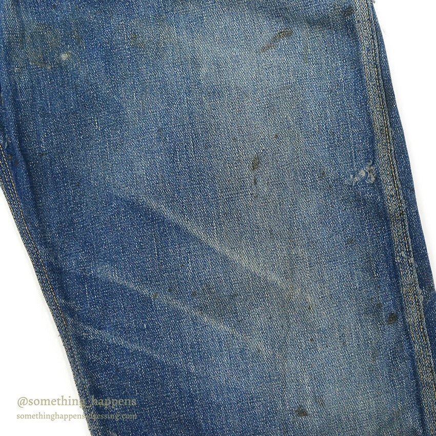 1930's~ UNKNOWN BUCKLE BUCK DENIM PANTS ... W32/L28