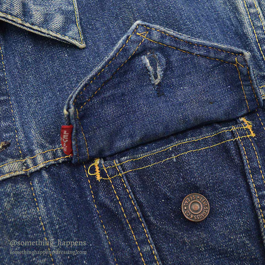 1960's LEVI'S 557XX DENIM JACKET / SUN FADED ... 44