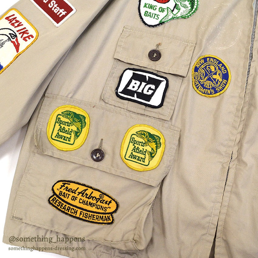 1960's~ HUDSON BAY HERTER'S BASS ANGLER COLLECTIBLE PATCHED JACKET ...